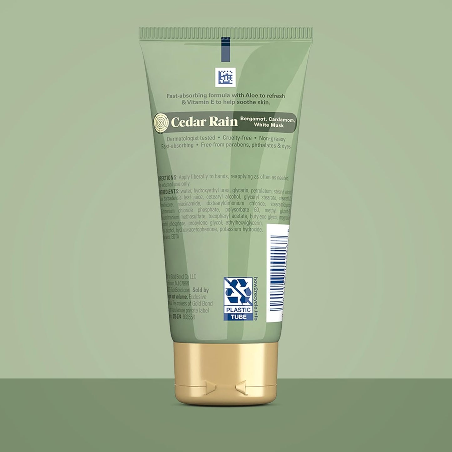 Gold Bond Hand Cream With Aloe Vera, Refreshing Cedar Rain, 3 oz., 4 Pack | 24hr Hydrating Hand Cream, Refreshing Cedar Rain Scent, Travel Size, Gift Set