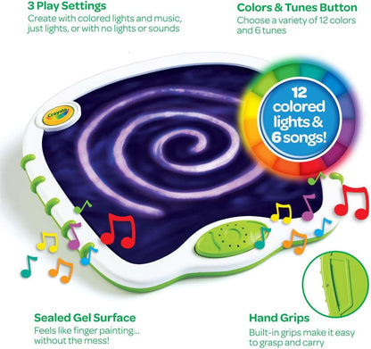 Crayola Toddler Touch Lights, Musical Sensory Toys for Toddlers, Learning Gifts, Light Up Drawing Pad, Mess Free Painting, Travel Activity, 2+