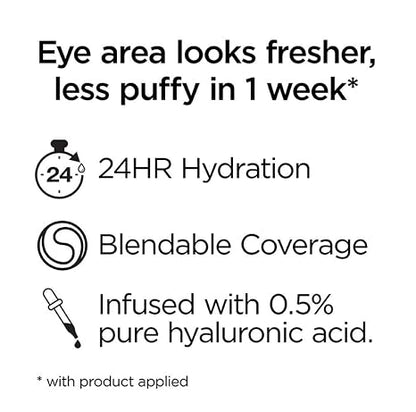 L'Oreal Paris True Match Eye Cream in a Concealer, 0.5% hyaluronic acid, Fair C1-2, 0.4 fl. oz.