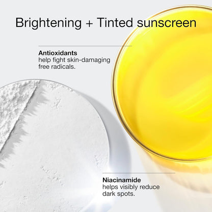 Clinique UV Solutions Brightening + Tinted Sunscreen for Face SPF 50 | Mineral Sunscreen with Niacinamide and Zinc Oxide, 1.3 Fl Oz