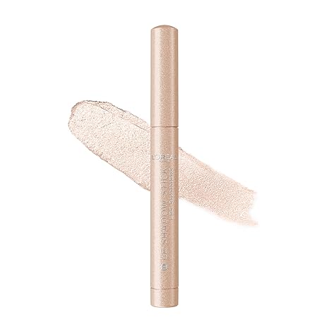 L'Oreal Paris Le Shadow Stick Shimmer Eyeshadow, High-Pigment, Long-Lasting, and Blendable Cream Eyeshadow Stick, Transfer and Smudge-Resistant Eye Makeup, Nude Lights