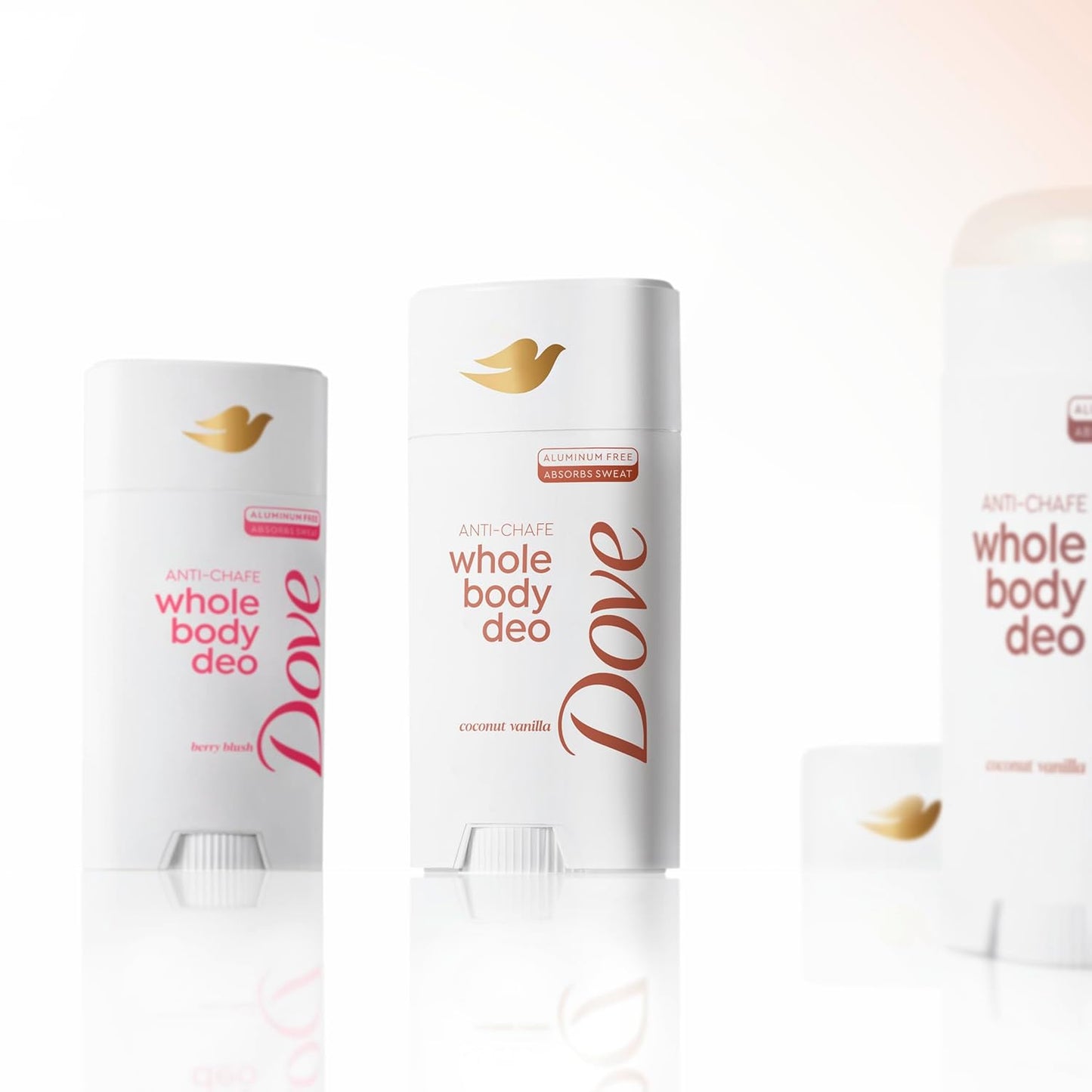 Dove Whole Body Deodorant Stick for Women, Anti-Chafe, Coconut Vanilla, 2.4 oz