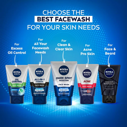 Nivea Men Dark Spot Reduction Face Wash (10x Whitening), 100 ML