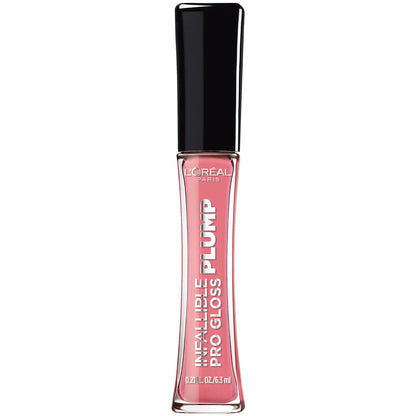 L'Oreal Paris Infallible Pro Gloss Plump Lip Gloss with Hyaluronic Acid, Long Lasting Plumping Shine, Lips Look Instantly Fuller and More Plump, Blossom, 0.21 fl. oz.