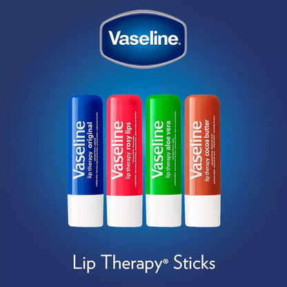 Vaseline Lip Therapy Cocoa Butter Lip Balm, 6 Pack, 0.16 Oz Ea