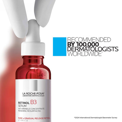 La Roche-Posay Retinol Face Serum with Niacinamide & Hyaluronic Acid, 1oz