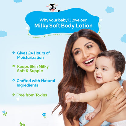 MAMAEARTH Milky Soft Body Lotion, 13.53 Fl Oz (400ml) | Oats, Milk, Calendula