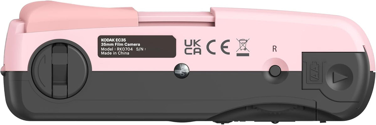 KODAK EC35 35mm Film Camera 35mm, Reusable, Focus-Free, Built-in Flash, Slide Cover, Beginner Friendly (Film & AA Battery are not Included) (Single, Butter Yellow)