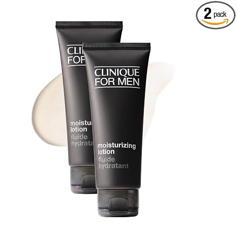 Clinique For Men Moisturizing Face Lotion With Hyaluronic Acid,Urea + Glycerin | Face Moisturizer For Drier Skin Types | Hydrating + Strenghening,3.4 Fl Oz,(Pack of 2)