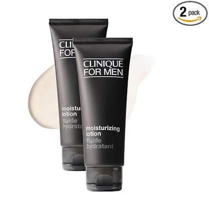 Clinique For Men Moisturizing Face Lotion With Hyaluronic Acid,Urea + Glycerin | Face Moisturizer For Drier Skin Types | Hydrating + Strenghening,3.4 Fl Oz,(Pack of 2)