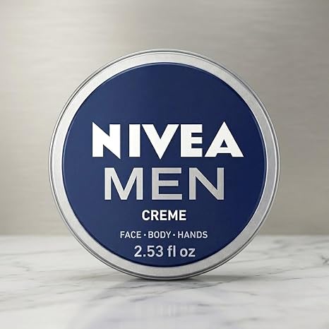 2x Nivea MEN CREME Cream FACE HAND BODY Moisturiser Dry Skin 75ml TIN by Nivea