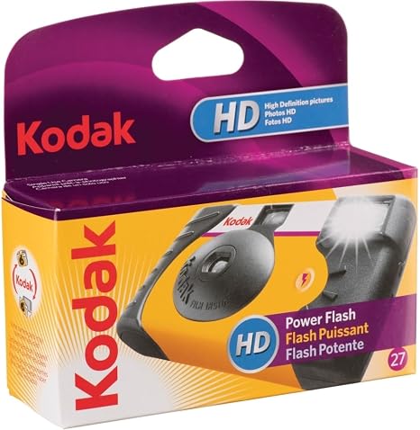 Kodak Power Flash 35mm One-Time-Use Disposable Camera (ISO-800) (6 Pack)