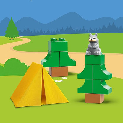LEGO DUPLO Town Family Camping Van Adventure 10946 Building, Playing and Learning Camping Toy for Toddlers and Kids; New 2021 (30 Pieces)