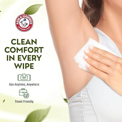 Arm & Hammer Body and Face Wipes, 90 Deodorant Towelettes - Simply Fresh