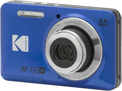 Kodak PIXPRO Friendly Zoom FZ55 Digital Camera (Blue) Bundle