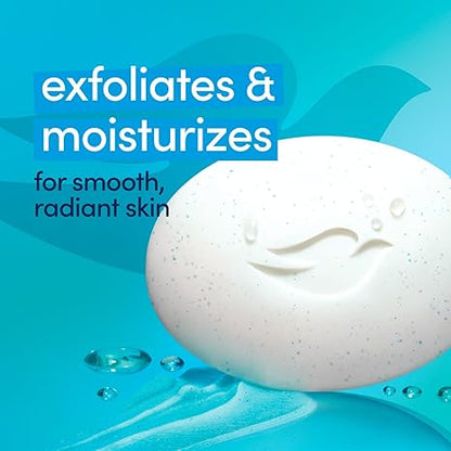 Dove Soap, Gentle Exfoliating Beauty Bar 8-Pack – 3-in-1 Moisturizing Face, Body & Hand Soap, 4.75 Oz Ea