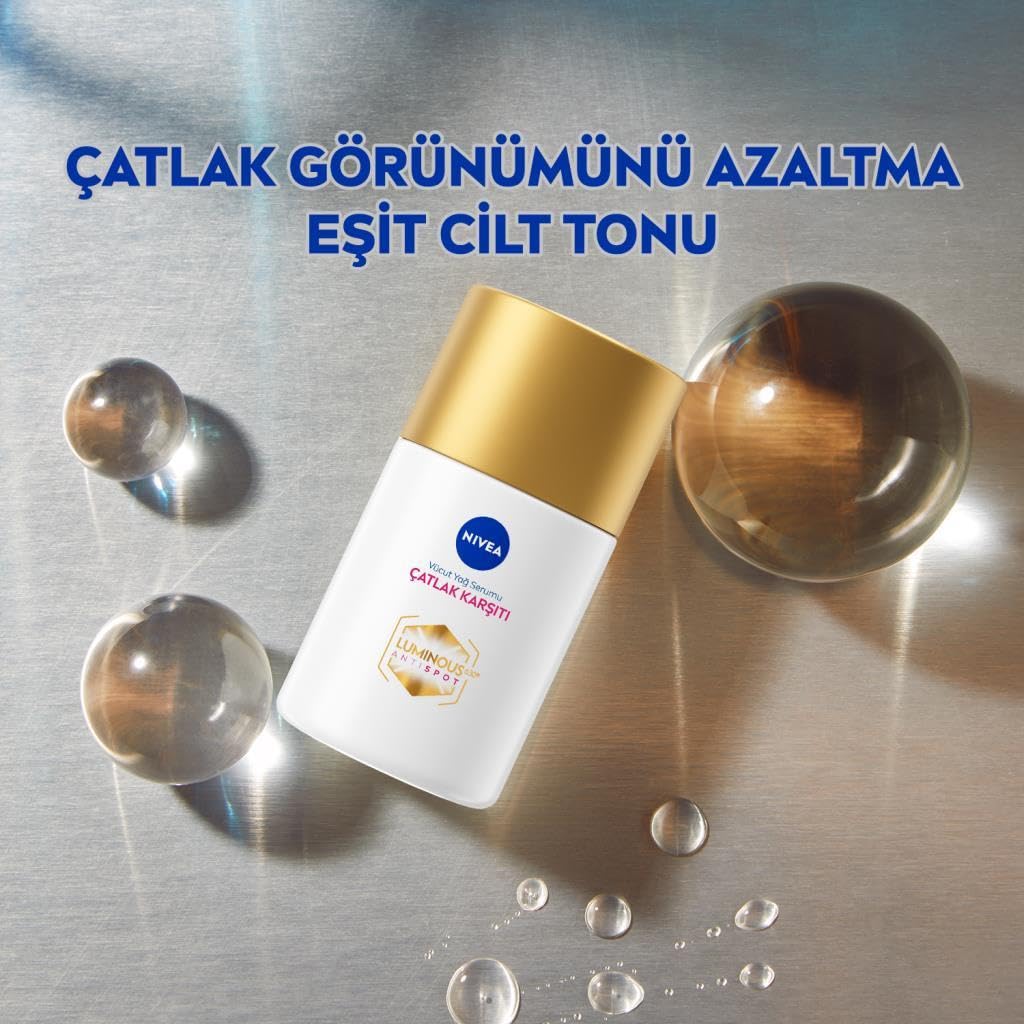 NIVEA Luminous 630 Body Oil‑Serum 100 ml – Nourishing Lightweight Body Oil Serum to Smooth & Even Skin Tone, Helps Reduce Visibility of Stretch Marks and Improve Skin Elasticity