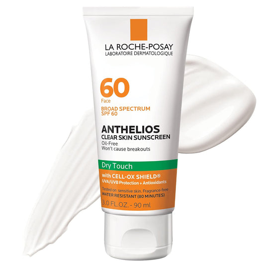 La Roche-Posay Anthelios Clear Skin Dry Touch Sunscreen for Face, SPF 60