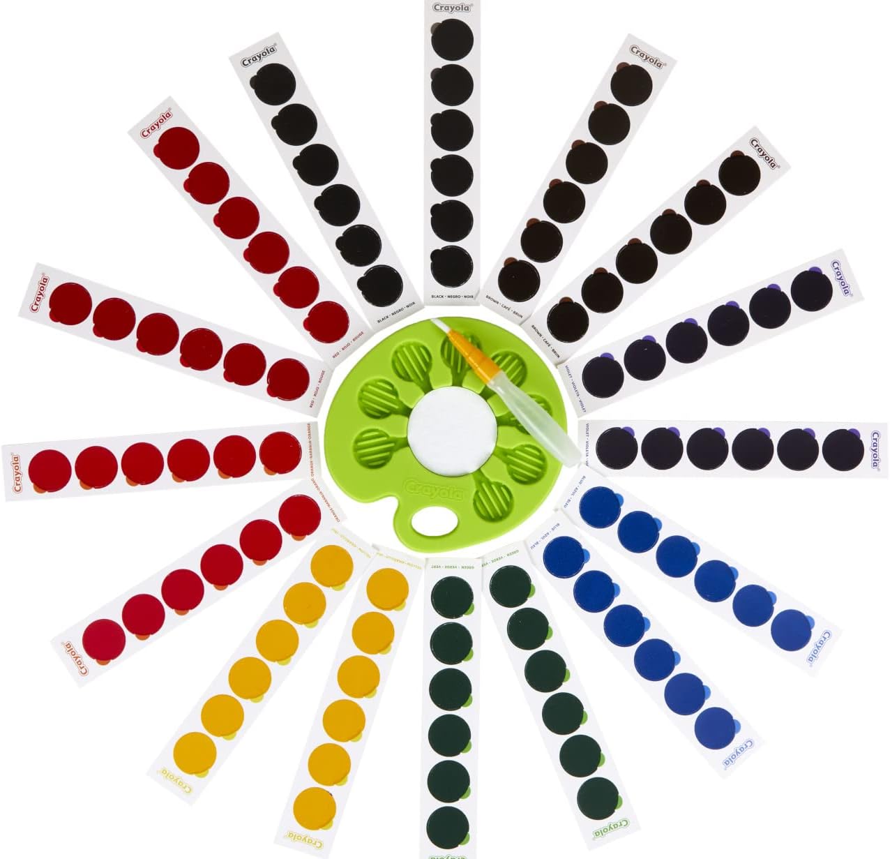 Crayola Watercolor Pop & Paint Palette, Washable Paint Kit, Less Mess Watercolor Paint Set for Kids, Arts & Crafts, Toddler Gifts