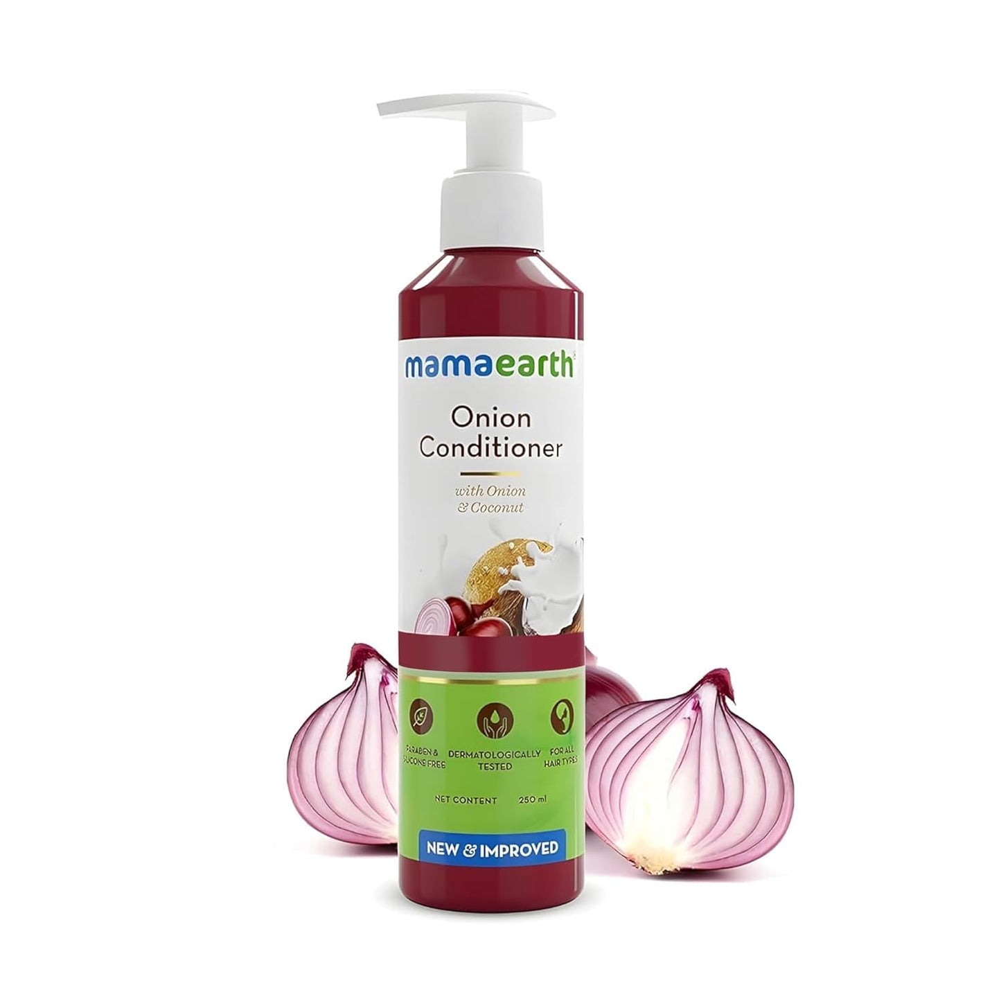 Mamaearth Onion Conditioner | Anti Hair Loss & Hair Growth with Coconut Oil | Organic Deep Conditioner for Color Treated Hair | 8.45 Fl Oz (250ml)