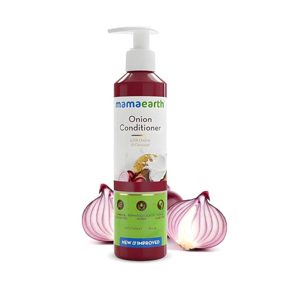 Mamaearth Onion Conditioner | Anti Hair Loss & Hair Growth with Coconut Oil | Organic Deep Conditioner for Color Treated Hair | 8.45 Fl Oz (250ml)