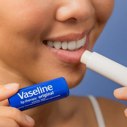 Vaseline Lip Therapy Original 8-Pack – Lip Moisturizer for Dry, Cracked Lips, 0.16 Oz Ea
