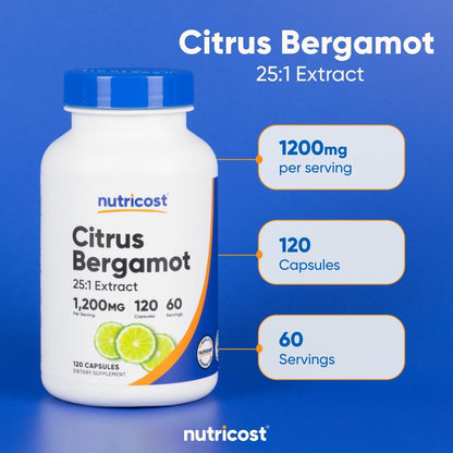 Nutricost Citrus Bergamot Capsules 1,200mg, 120 Capsules, 60 Servings