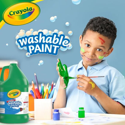 Crayola Washable Paint for Kids - Green (1 Gallon), Kids Arts and Crafts Supplies, Non Toxic, Bulk
