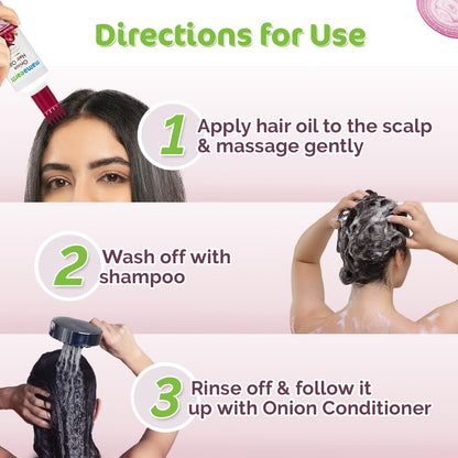 Mamaearth Onion Hair Care Kit - Hair Fall Control with 150ml Onion Oil & Shampoo + Conditioner (250ml Each) | Anti Hair Loss & Growth Formula | 3 Piece Set