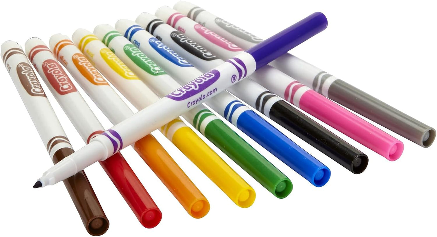 Crayola Fine Line Markers Classpack (200ct), Teacher Classroom Must Haves & Essentials, Bulk Kids Markers For Preschool, Kindergarten, Elementary School