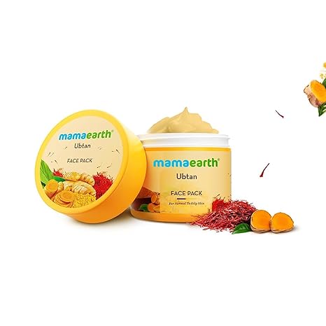 MAMAEARTH Ubtan Face Pack with Turmeric & Saffron 3.5 Oz (100g)