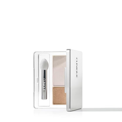 Clinique All About Shadow Duo Eye Shadow Makeup | Safe For Sensitive Eyes | Buildable + Long-Wearing Color | Smooth, Easy Application | Buildable + Long-Wearing Color | Smooth, Easy Application