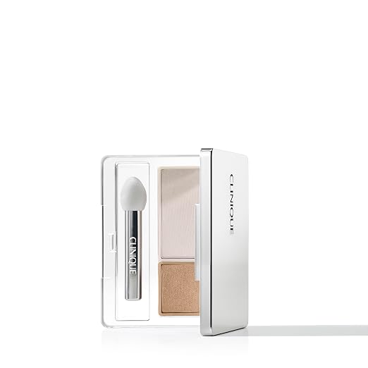 Clinique All About Shadow Duo Eye Shadow Makeup | Safe For Sensitive Eyes | Buildable + Long-Wearing Color | Smooth, Easy Application | Buildable + Long-Wearing Color | Smooth, Easy Application