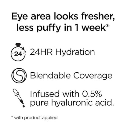 L’Oréal Paris True Match Eye Cream in a Concealer, 0.5% hyaluronic acid, Deep C9-10, 0.4 fl. oz.