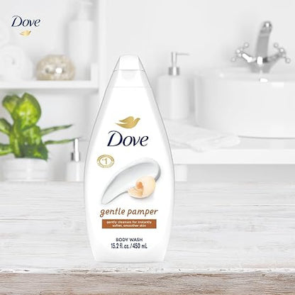 Dove Body Wash, Gentle Pamper 3-Pack – Soothing Moisturizing Cleanser for Soft Skin, 15.22 Oz Ea