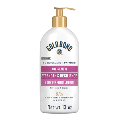 Gold Bond Age Renew Strength & Resilience Lotion for Mature Skin, 13 Oz. | Firming Body lotion with Proteins & Lipids for aging skin, lightweight, non-greasy and dermatologist-tested