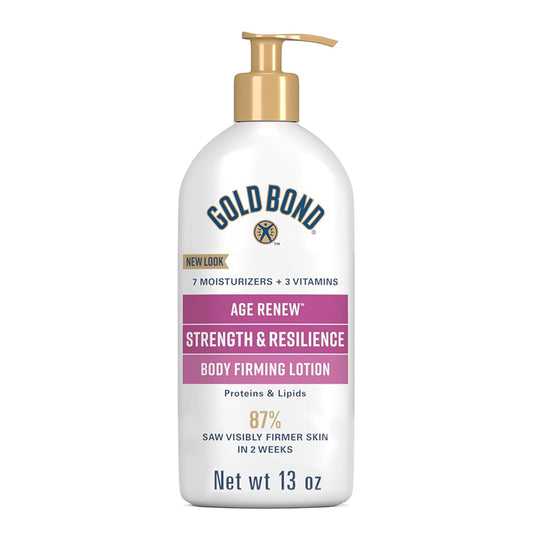 Gold Bond Age Renew Strength & Resilience Lotion for Mature Skin, 13 Oz. | Firming Body lotion with Proteins & Lipids for aging skin, lightweight, non-greasy and dermatologist-tested
