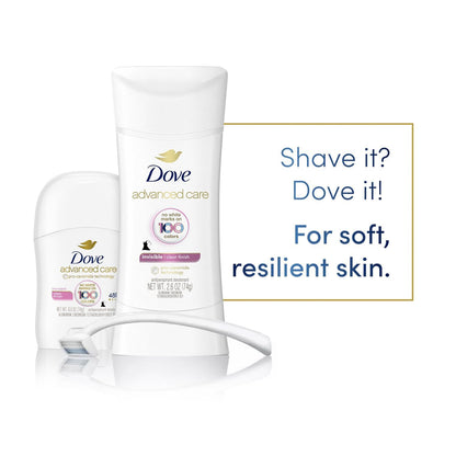 Dove Antiperspirant Deodorant for Women, Clear Finish, 2-Pack + Travel-Size – No White Marks, Pro-Ceramide Technology, Vegan & Cruelty-Free