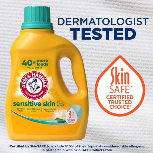 ARM & HAMMER Sensitive Skin Plus Fresh Scent Liquid Laundry Detergent