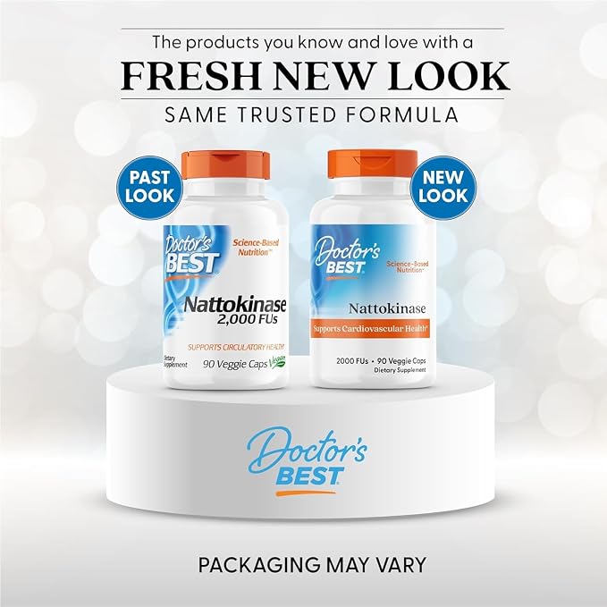 Doctor's Best Nattokinase 2000 FU Supplement, for Men & Women, 90 Veg Caps
