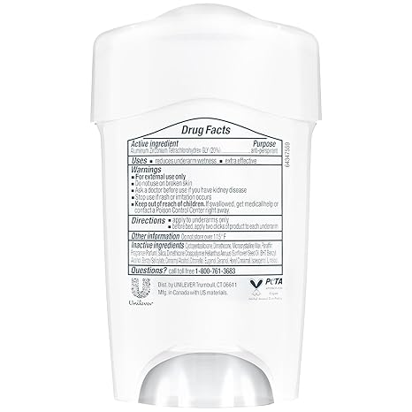 Dove Deodorant for Women, Clinical Protection Antiperspirant, Original Clean 4-Pack – Prescription Strength Wetness Defense with ¼ Moisturizers, 1.7 Oz Ea