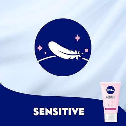 NIVEA Soothing Facial Cleansing Gel Cream for Dry and Sensitive Skin with Almond Oil, Gentle Daily Face Cleanser with Soft Cream Texture, Fresh Skin Feel, 150 ml / 5.07 fl oz