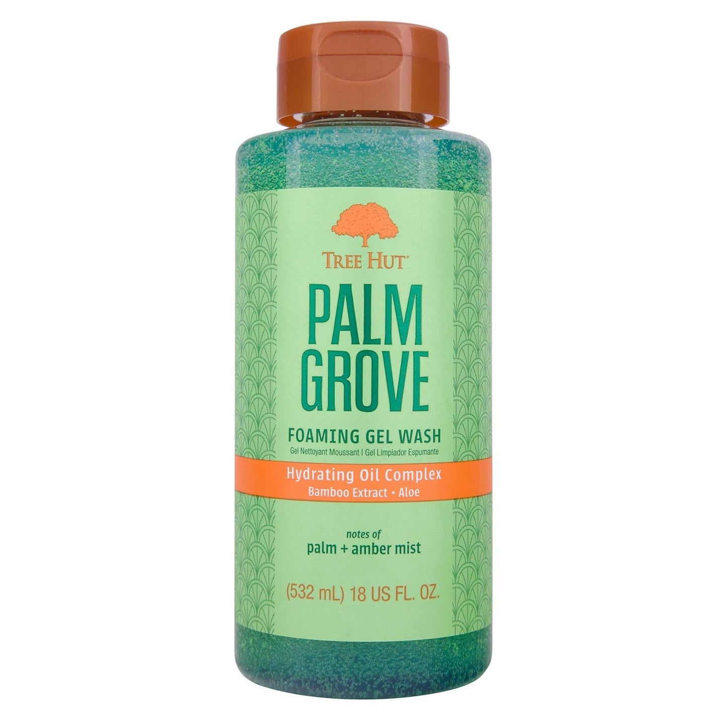 Tree Hut Palm Grove Body Wash, Hydrating & Moisturizing Shower Gel with Shea Butter & Essential Oils, Soft Smooth Glowing Skin, Gentle Cleanser For All Skin Types, Self Care Gifts for Women, 18 Fl Oz