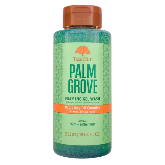 Tree Hut Palm Grove Body Wash, Hydrating & Moisturizing Shower Gel with Shea Butter & Essential Oils, Soft Smooth Glowing Skin, Gentle Cleanser For All Skin Types, Self Care Gifts for Women, 18 Fl Oz