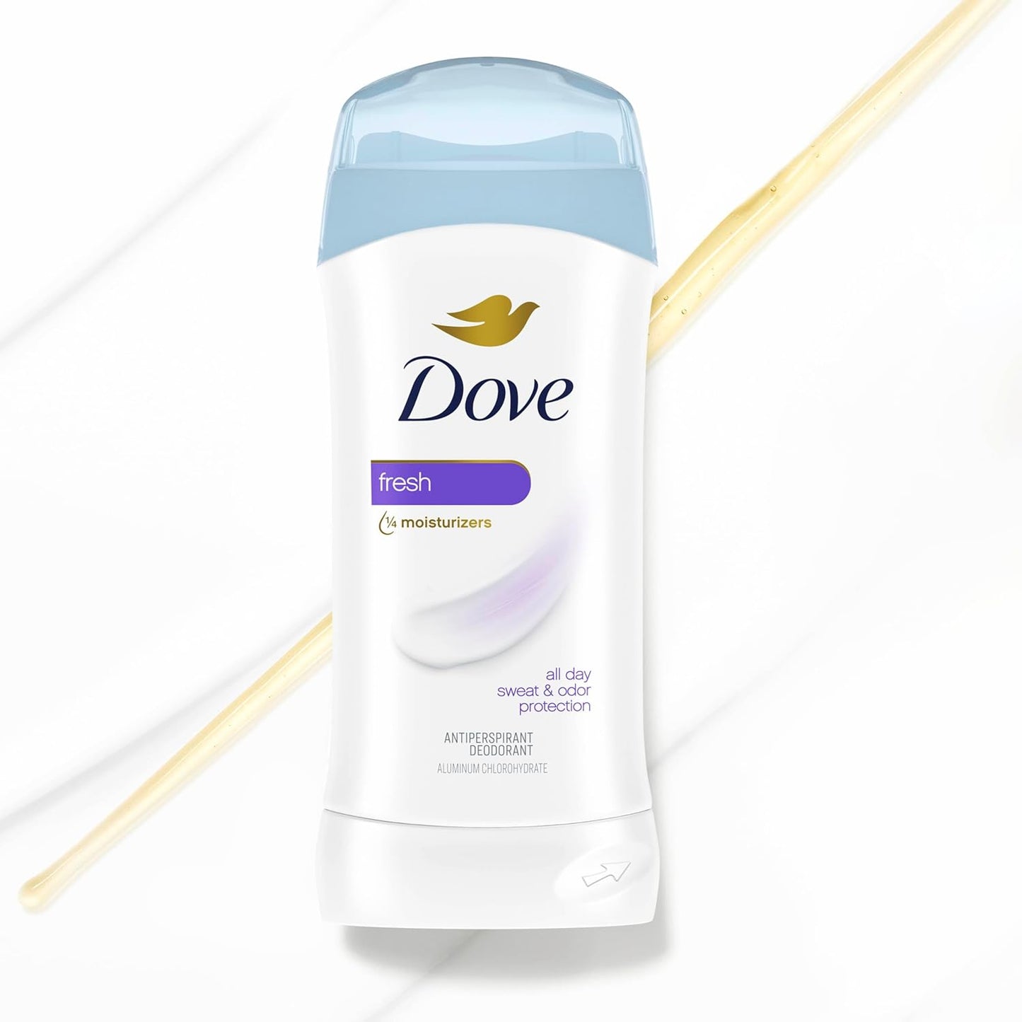 Dove Invisible Solid Antiperspirant Deodorant Stick Fresh for Women, For 48H Underarm Sweat & Odor Protection 2.6 oz