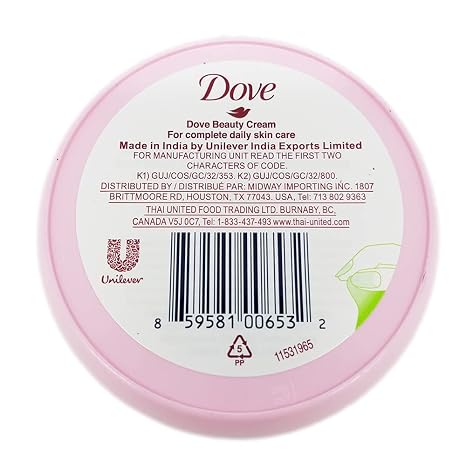Dove Nourishing Body Care Face, Hand and Body Beauty Cream for Normal to Dry Skin Lotion for Women with 24 Hour Moisturization, 2.53 FL OZ (Pack of 6)