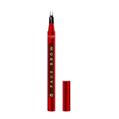 L'Oreal Paris Faux Brow, Hair-Like, Filling Eyebrow Pen with Double-Brush Tip, Fast & Precise Eyebrow Makeup, Brunette, 0.03 Fl Oz