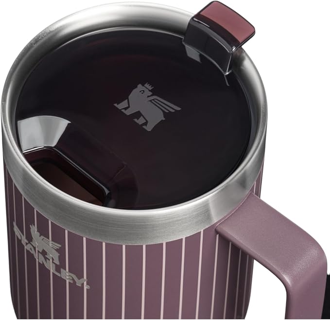 STANLEY Everyday Suburban Mug with Lid, 24 oz, Fig Pinstripe
