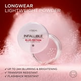 L'Oreal Paris Infallible Blur-Fection Loose Setting Powder, Brightening Finish, Light Pink, 1 Kit