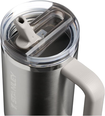 STANLEY Quencher ProTour Flipstraw Tumbler, 30 oz, Stainless Steel Ash